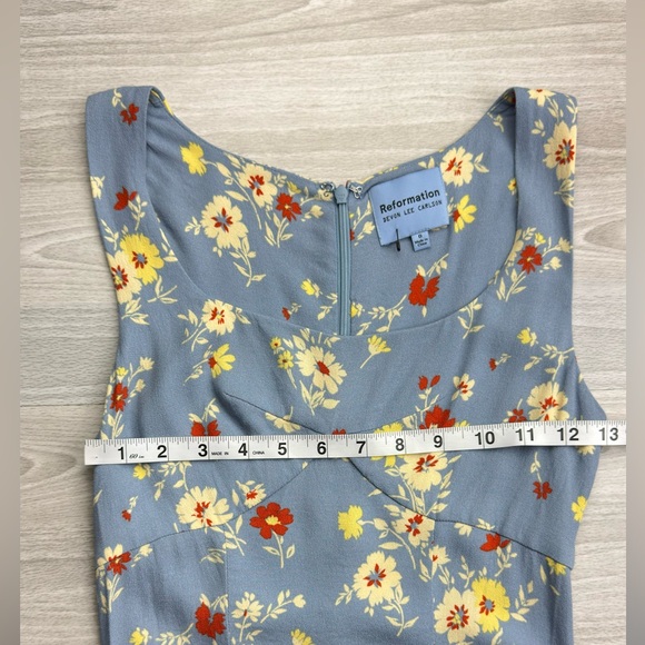 Reformation x Devon Lee Carlson Cher Mini Floral Dress Janie Size 0 - Picture 12 of 16